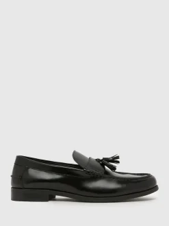 Schuh Black Ryder Leather Loafers
