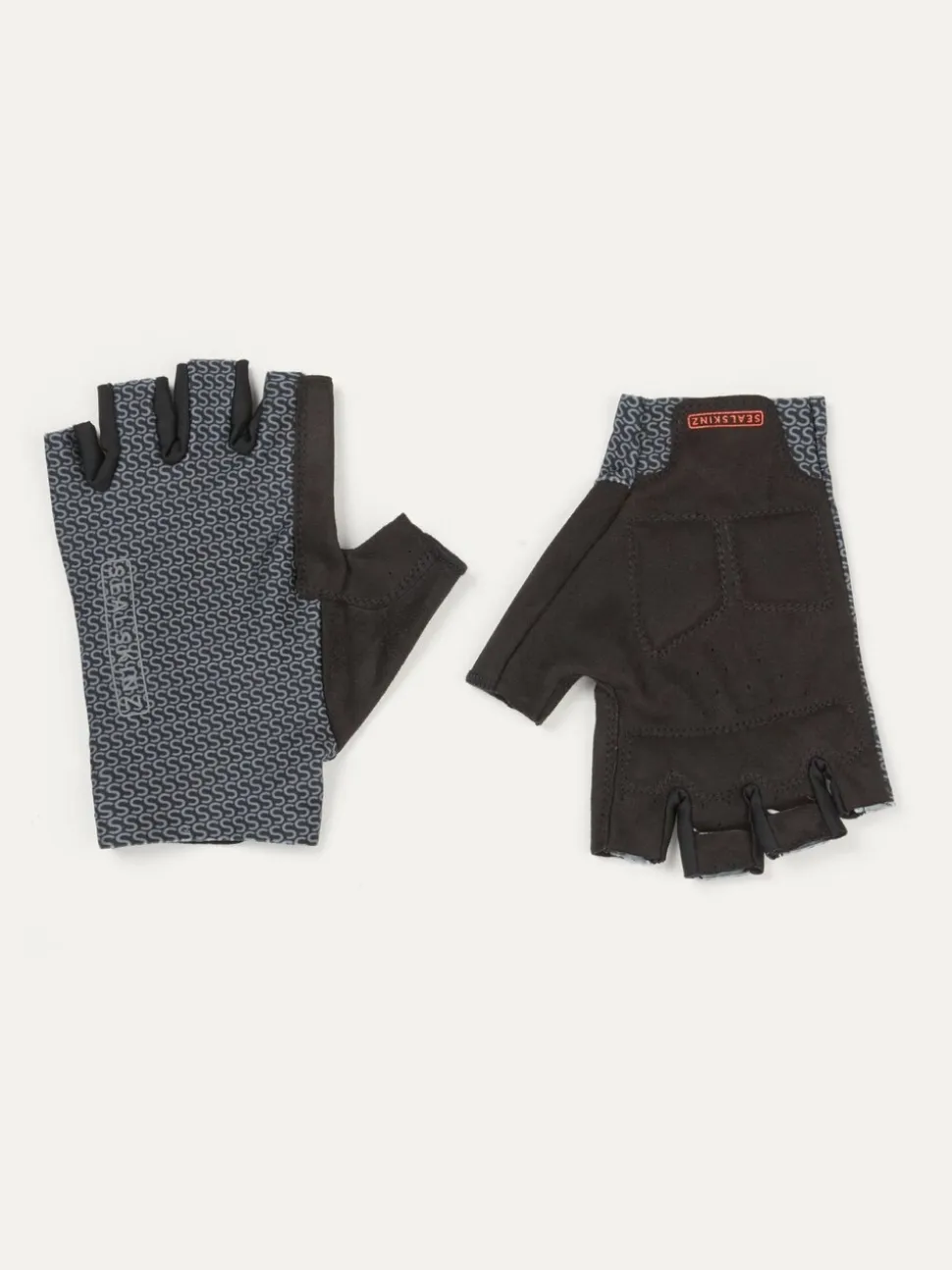 Sealskinz Dunston Single Layer Fingerless Black Cycling Gloves with Foam Padding