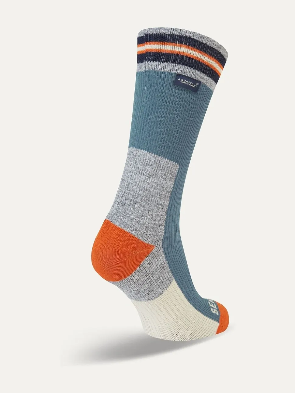 Sealskinz Surlingham Waterproof All Weather Mid Length Striped Cuff Socks