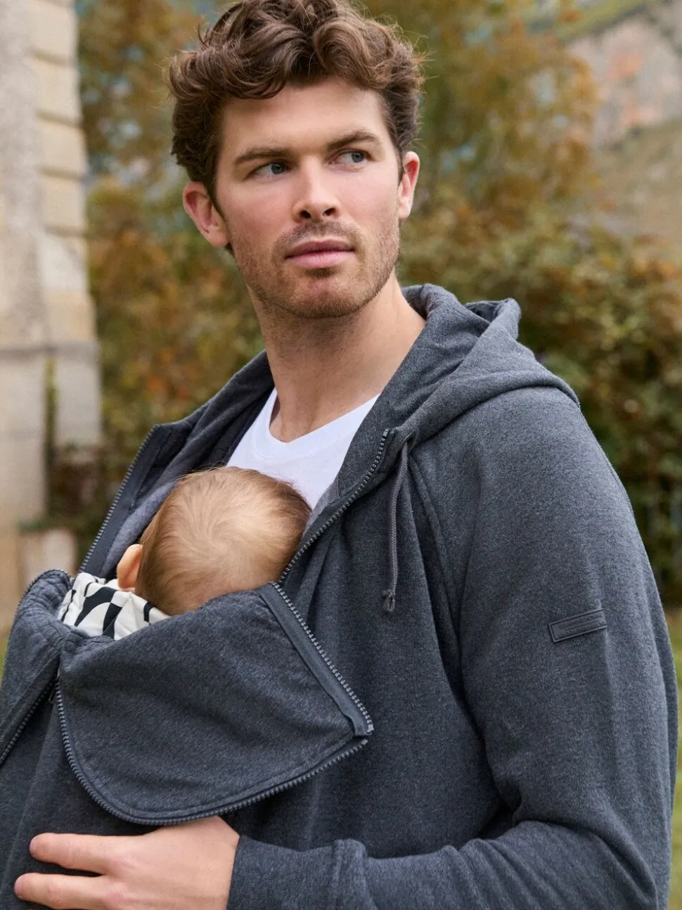 Seraphine Charcoal Grey Marl Mens Babywearing Top