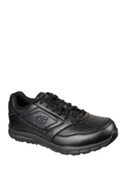 Skechers Black Mens Relaxed Fit Work Trainers