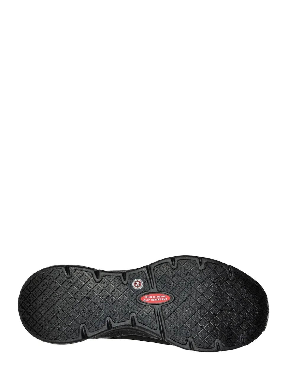 Skechers Black Work Arch Fit Ringstap Slip Resistant Mens Trainers