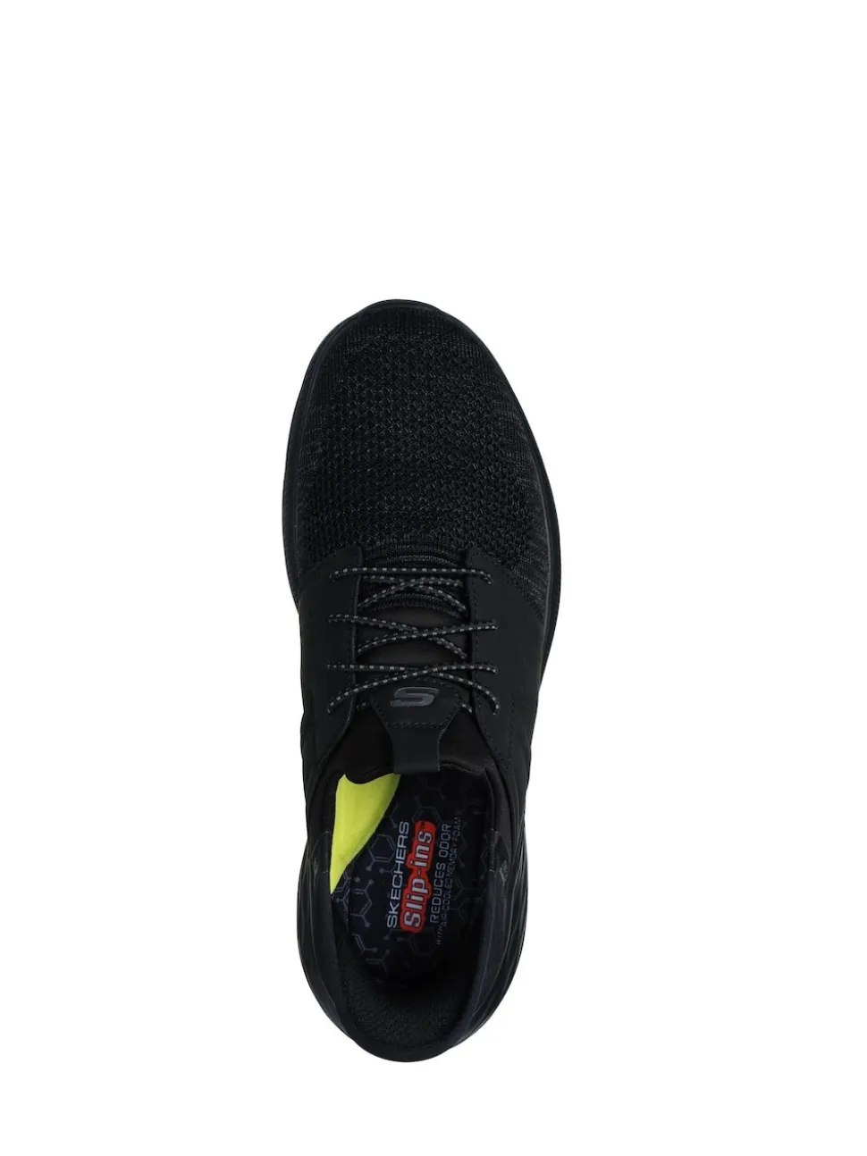 Skechers Black/White Garner Newick Slip In Trainers