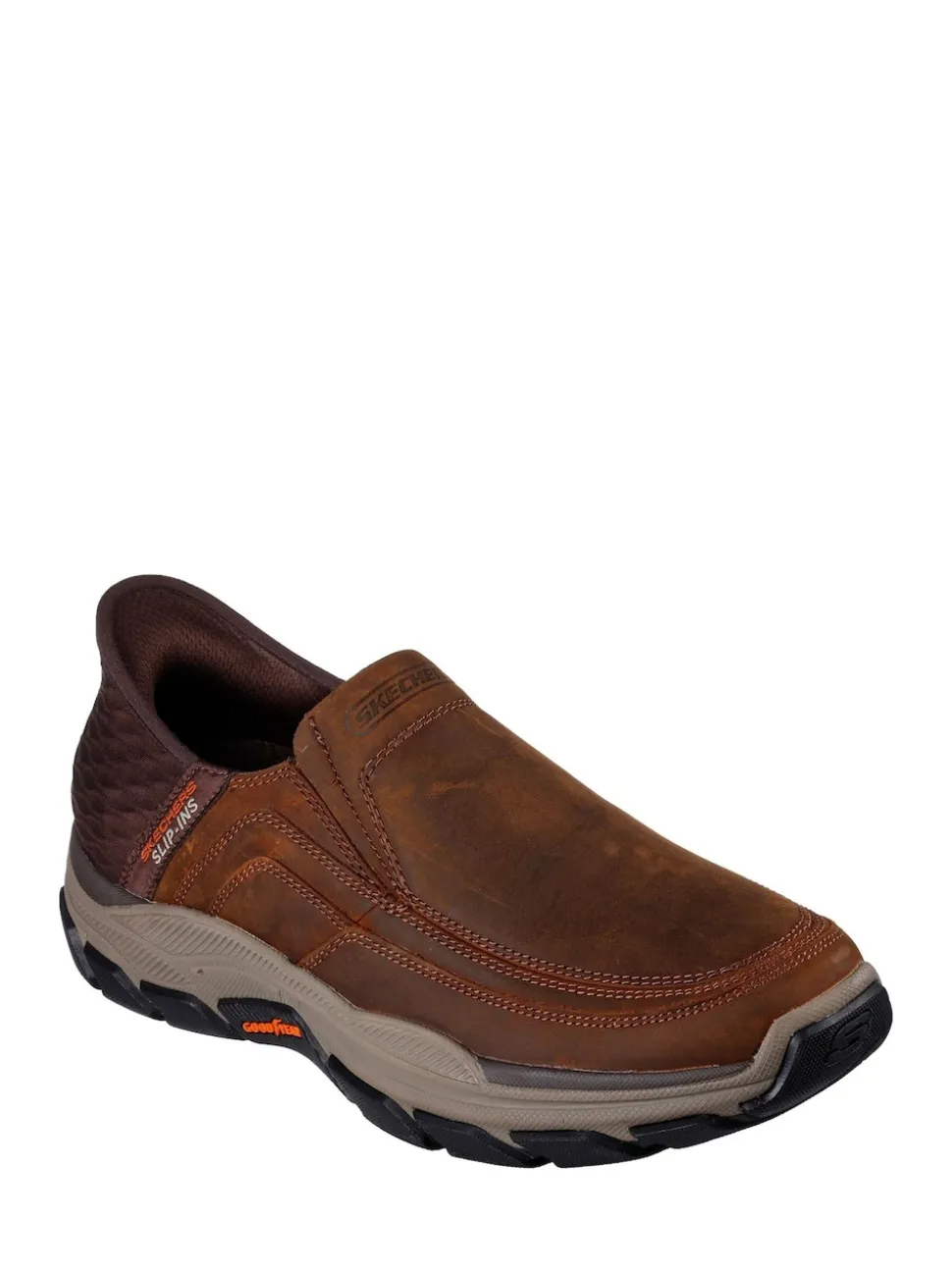Skechers Brown Respected Elgin Slip In Shoes