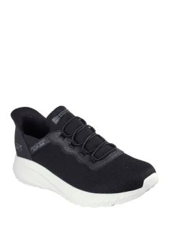 Skechers Dark Black Bobs Squad Chaos Daily Hype Slip In Trainers