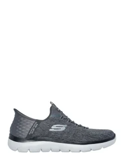 Skechers Grey Mens Slip In Summits Key Pace Trainers