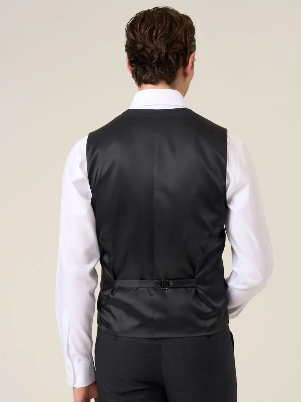 Skopes Black Methley Semi-Plain Suit Waistcoat