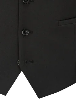 Skopes Black Milan Scoop Slim Fit Suit Waistcoat