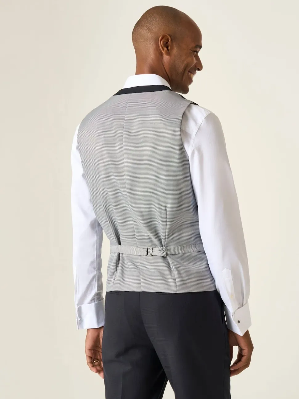 Skopes Black Newman Check Tailored Fit Suit Waistcoat