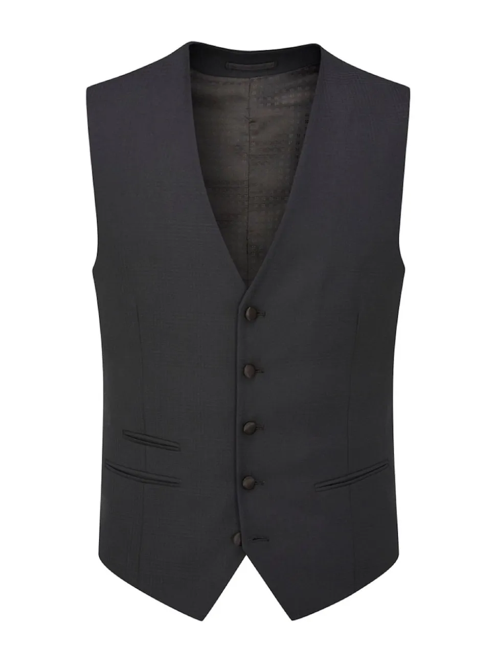 Skopes Black Newman Check Tailored Fit Suit Waistcoat