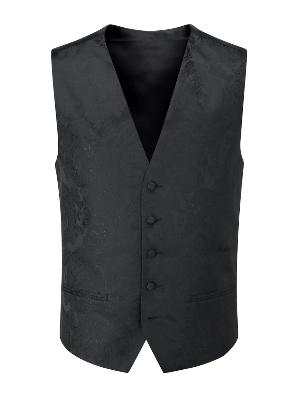 Skopes Black Party Paisley Waistcoat