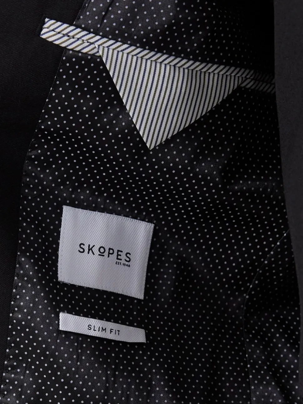 Skopes Black Slim Fit Milan Suit Jacket