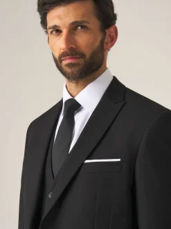 Skopes Black Tailored Fit Madrid Suit: Jacket
