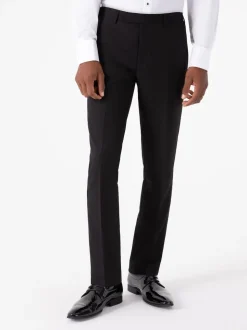 Skopes Black Tapered Fit Sinatra Dinner Suit Trousers