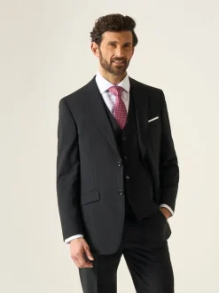 Skopes Black Wool Rich Darwin Suit Jacket
