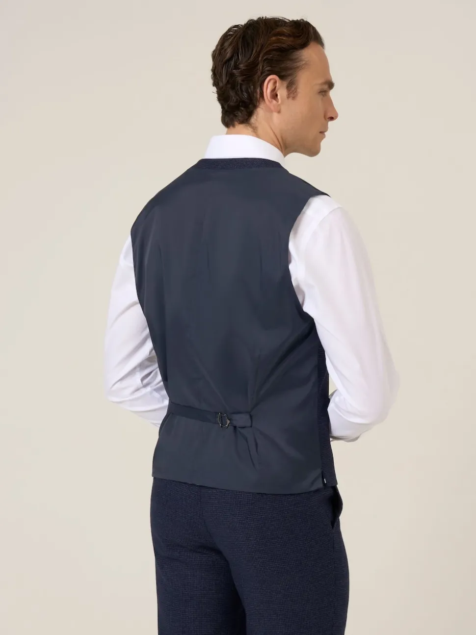Skopes Blue Boyd Puppytooth Suit Waistcoat