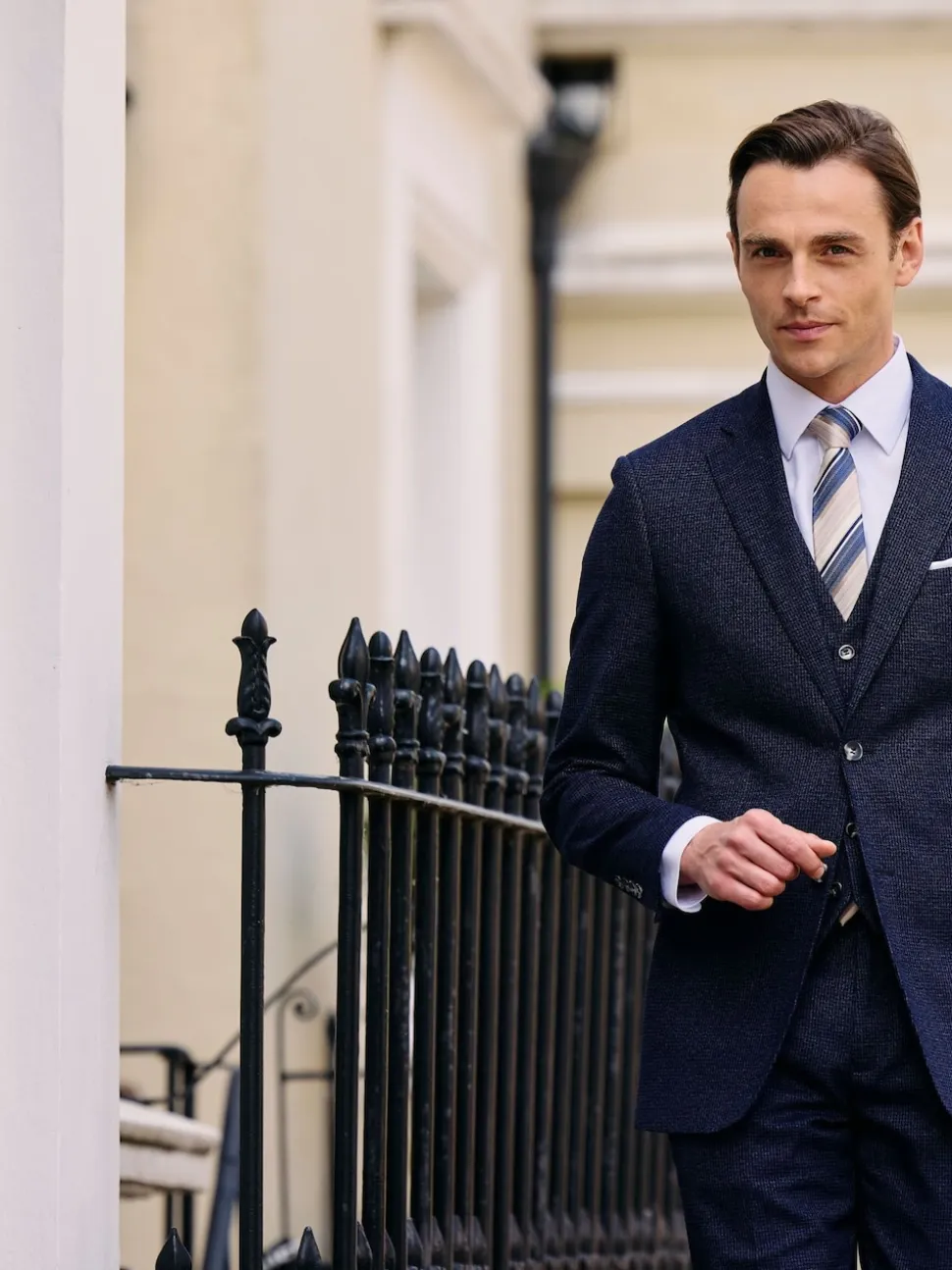 Skopes Blue Boyd Puppytooth Tailored Fit Suit Jacket
