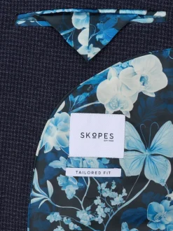 Skopes Blue Boyd Puppytooth Tailored Fit Suit Jacket