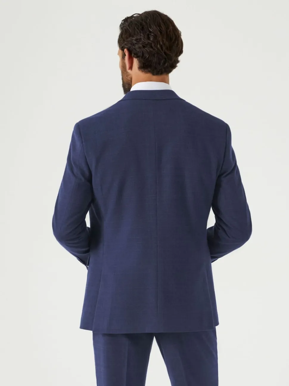 Skopes Blue Guildford Suit Soft Touch Tailored Fit Check Jacket