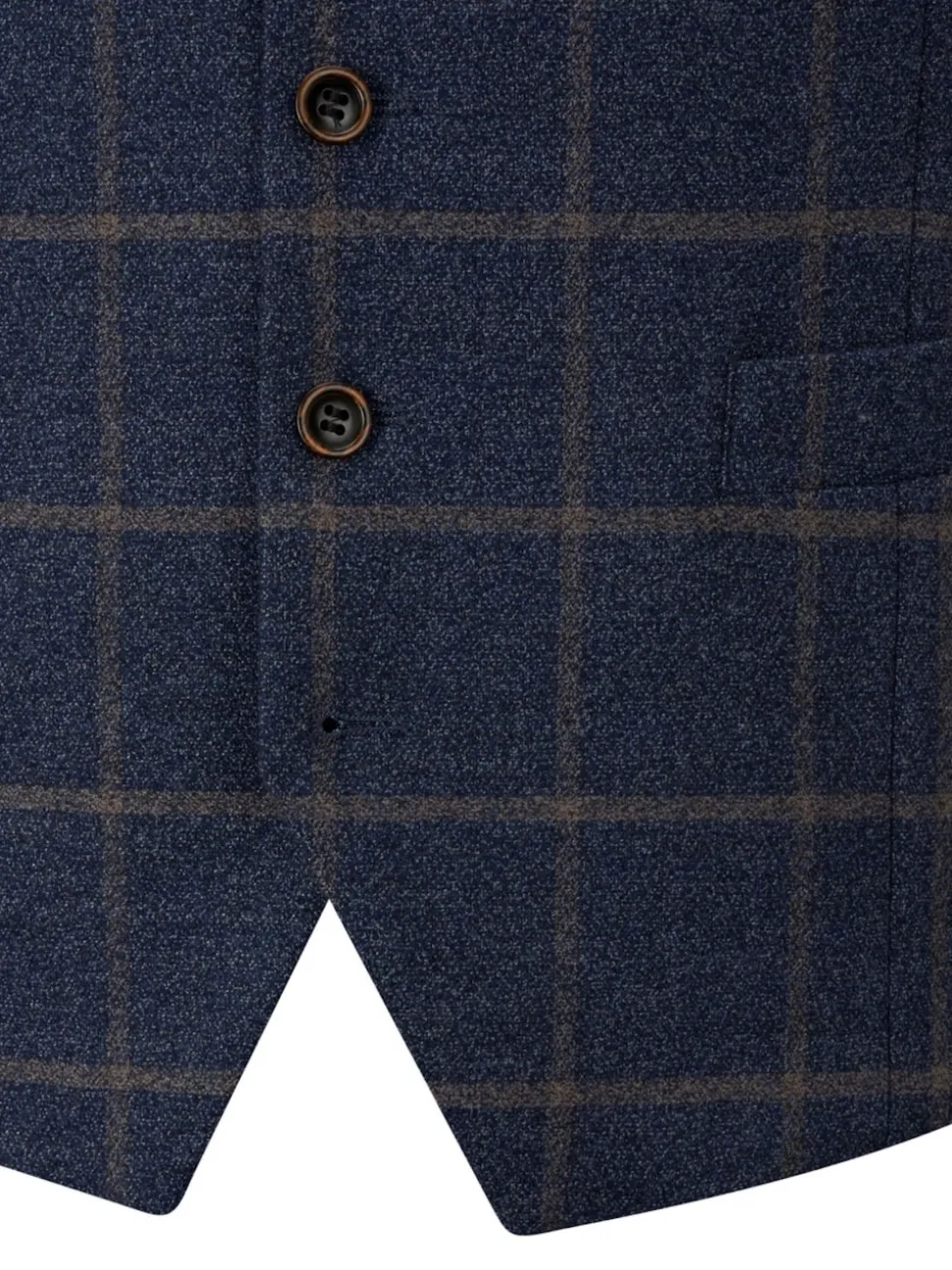 Skopes Blue Meredith Suit Waistcoat Windowpane Check