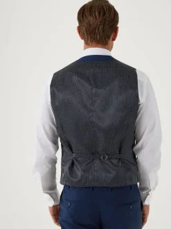 Skopes Blue Milan Scoop Slim Fit Suit Waistcoat
