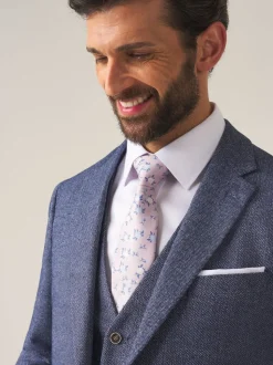 Skopes Blue Single Breasted Jude Tweed Tailored Fit Suit Jacket