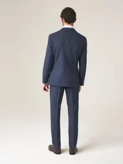 Skopes Blue Slim Fit Anello Check Suit Jacket