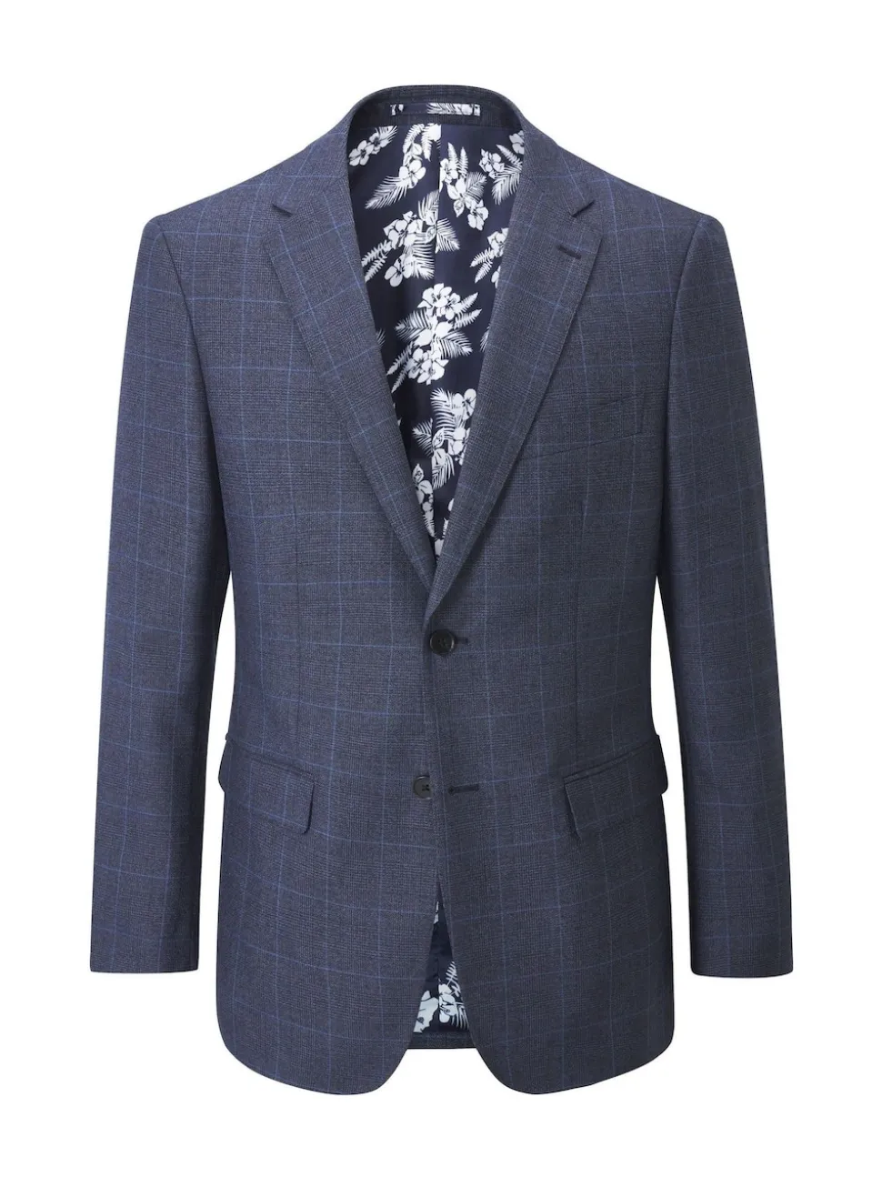 Skopes Blue Slim Fit Anello Check Suit Jacket