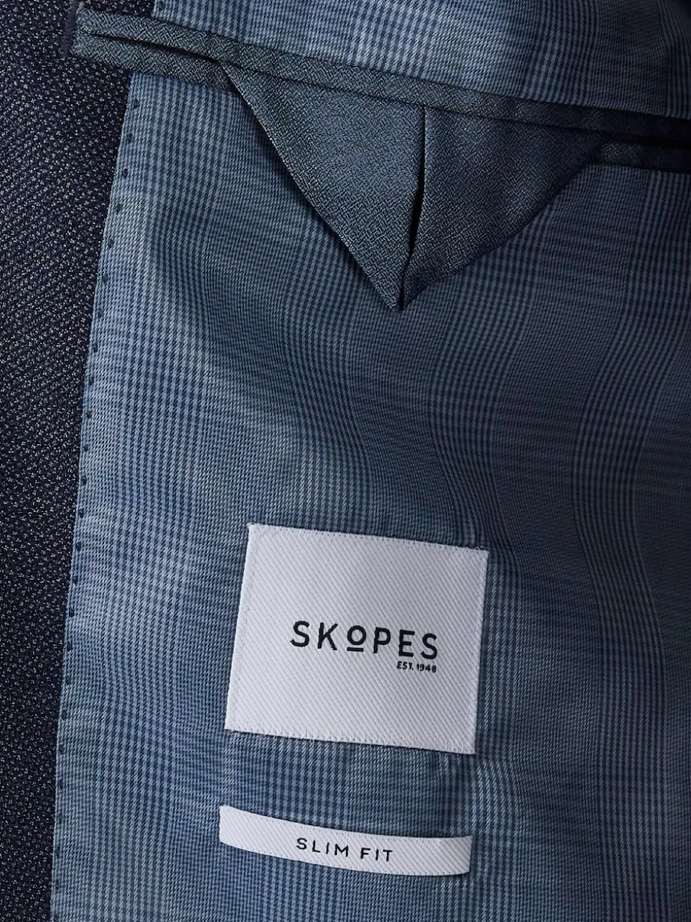 Skopes Blue Slim Harcourt Suit Jacket