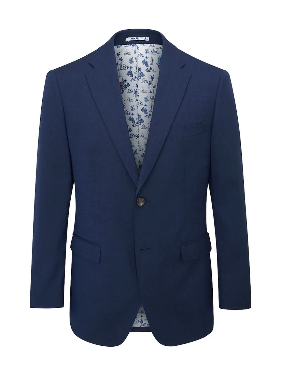 Skopes Blue Tailored Fit Caspian Stretch Look Suit Jacket
