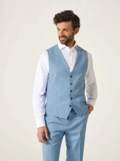 Skopes Blue Tailored Fit Lucien Suit Waistcoat