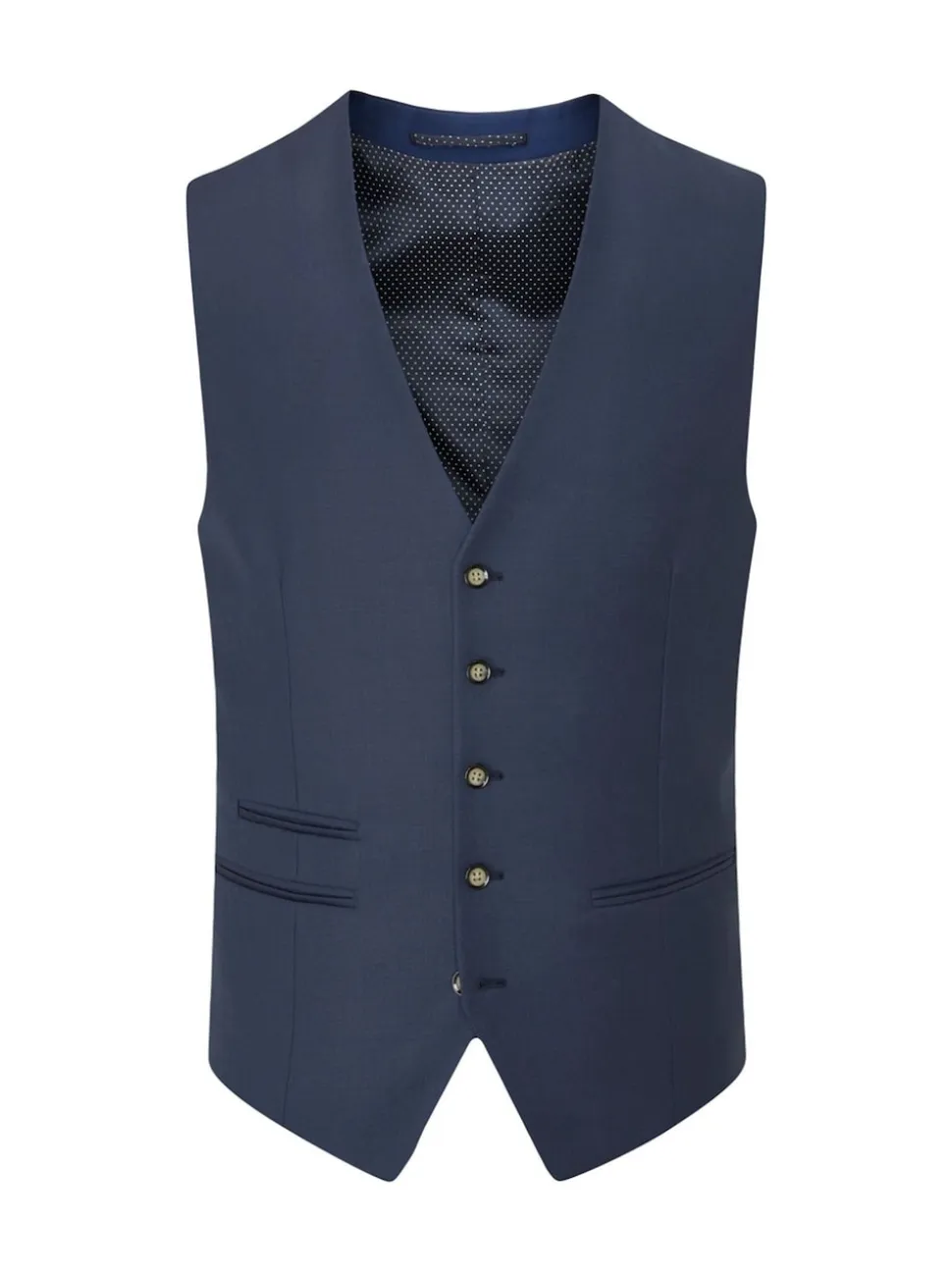 Skopes Blue Tailored Fit Wool Blend Joss Suit Waistcoat