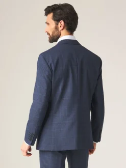 Skopes Blue Tailored Fit Anello Check Suit Jacket