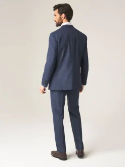 Skopes Blue Tailored Fit Anello Check Suit Jacket