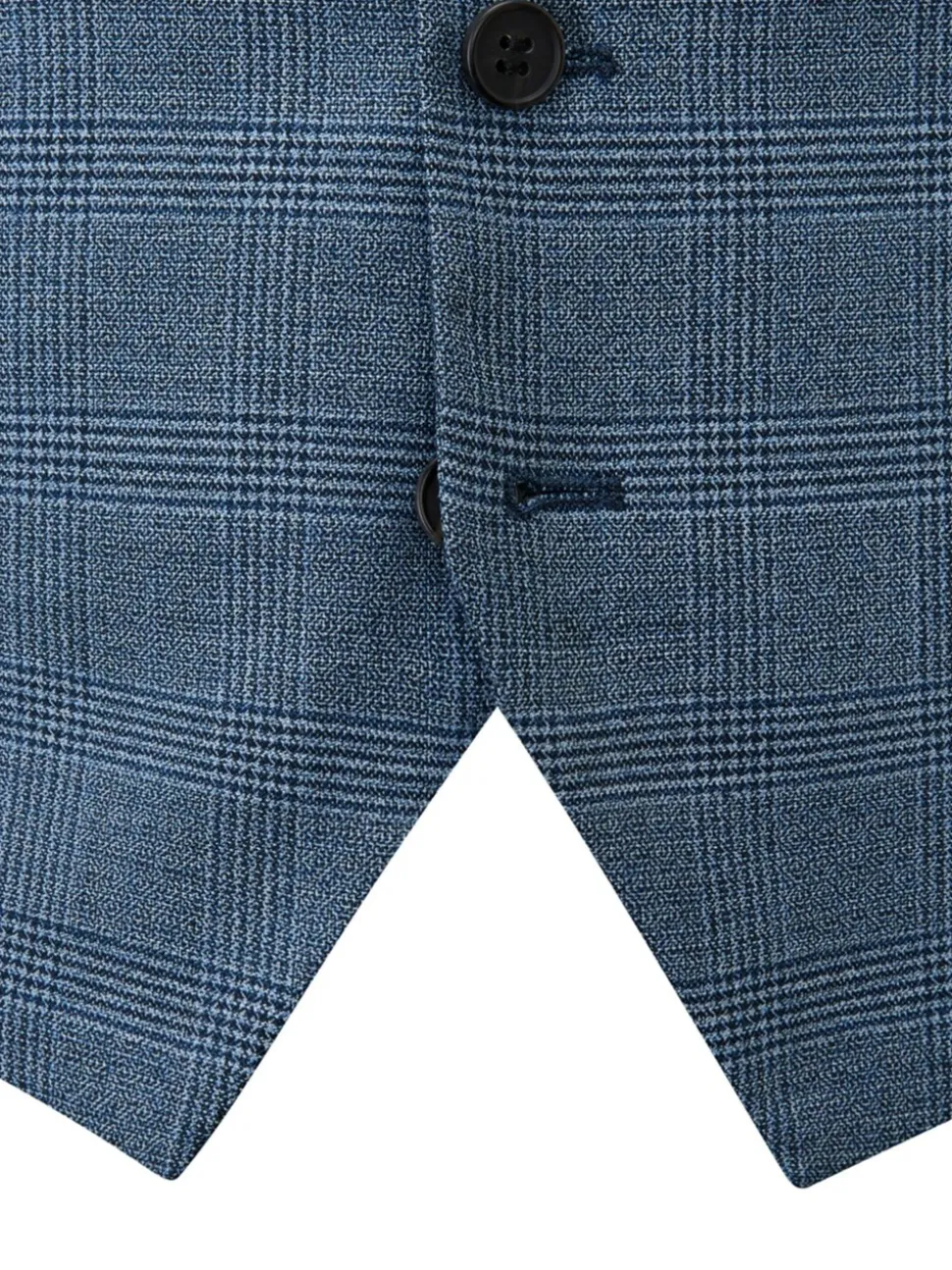 Skopes Blue Tailored Fit Self Check Anthony Suit Waistcoat
