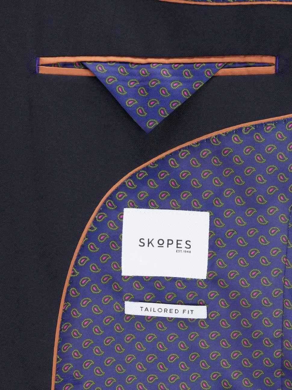 Skopes Blue Tailored Fit Tailored Fit Farnham Suit Jacket