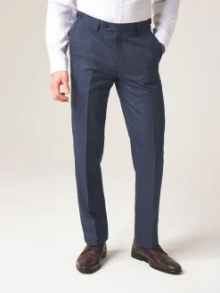 Skopes Blue Tailored Fit Tapered Fit Anello Suit Trousers