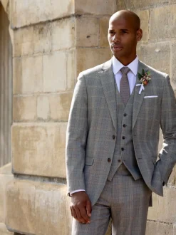 Skopes Brown Haley Tailored Fit Check Suit Jacket