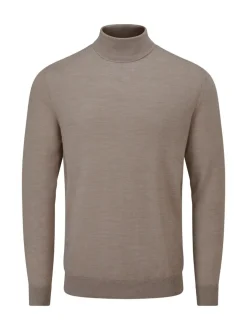 Skopes Brown Russ Merino Blend Roll Neck Sweater