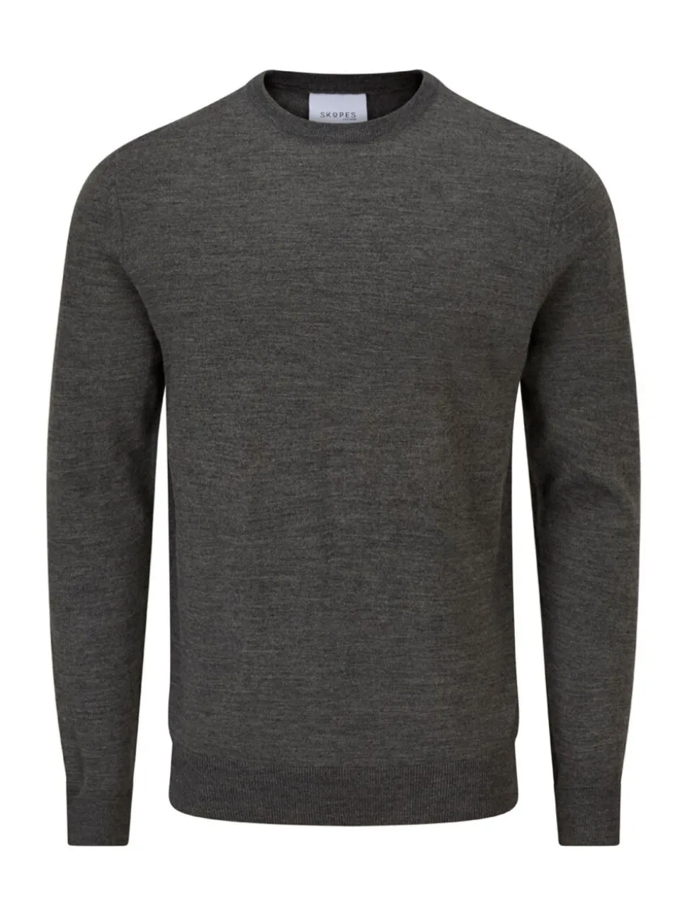 Skopes Charcoal Grey Alex Merino Blend Crewneck Sweater