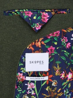 Skopes Dark Green Tailored Jude Tweed Tailored Fit Suit Jacket