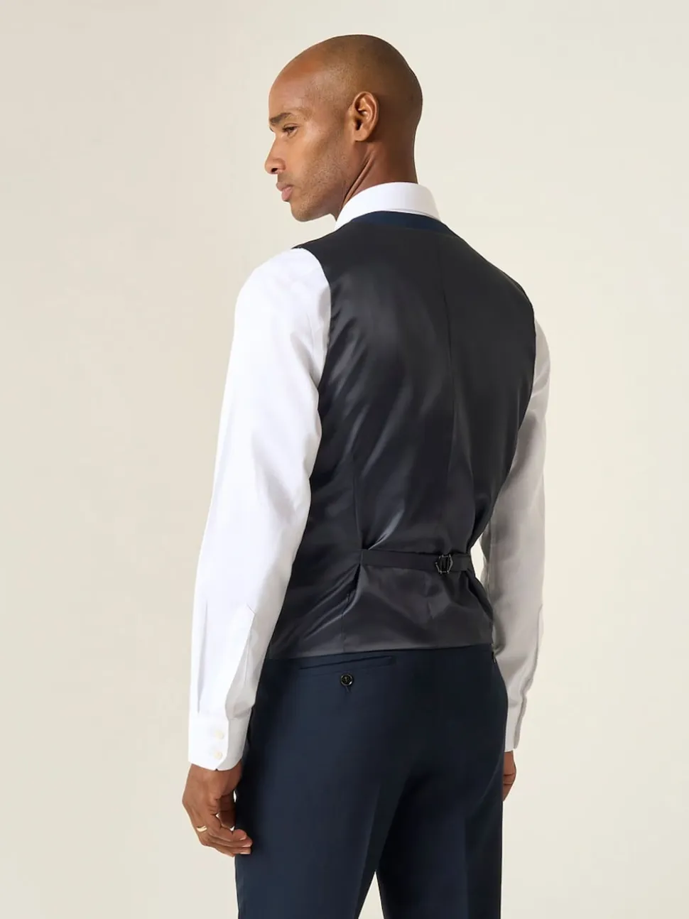 Skopes Dark Navy Blue Single Breasted Harcourt Single Breasted Tailored Fit Suit Waistcoat