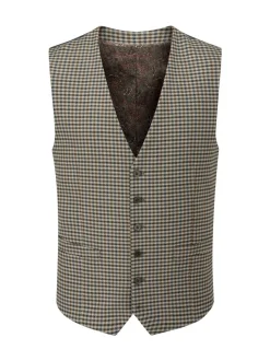 Skopes Green Boston Check Waistcoat