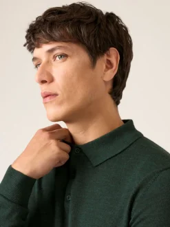 Skopes Green Brad Merino Blend Polo Shirt
