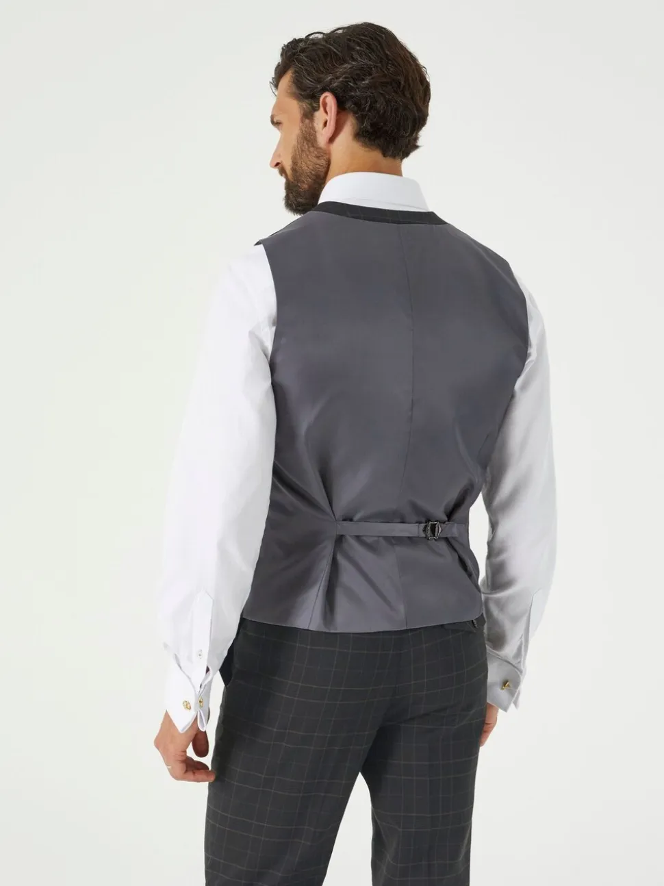 Skopes Green Casey Suit Waistcoat Windowpane Check