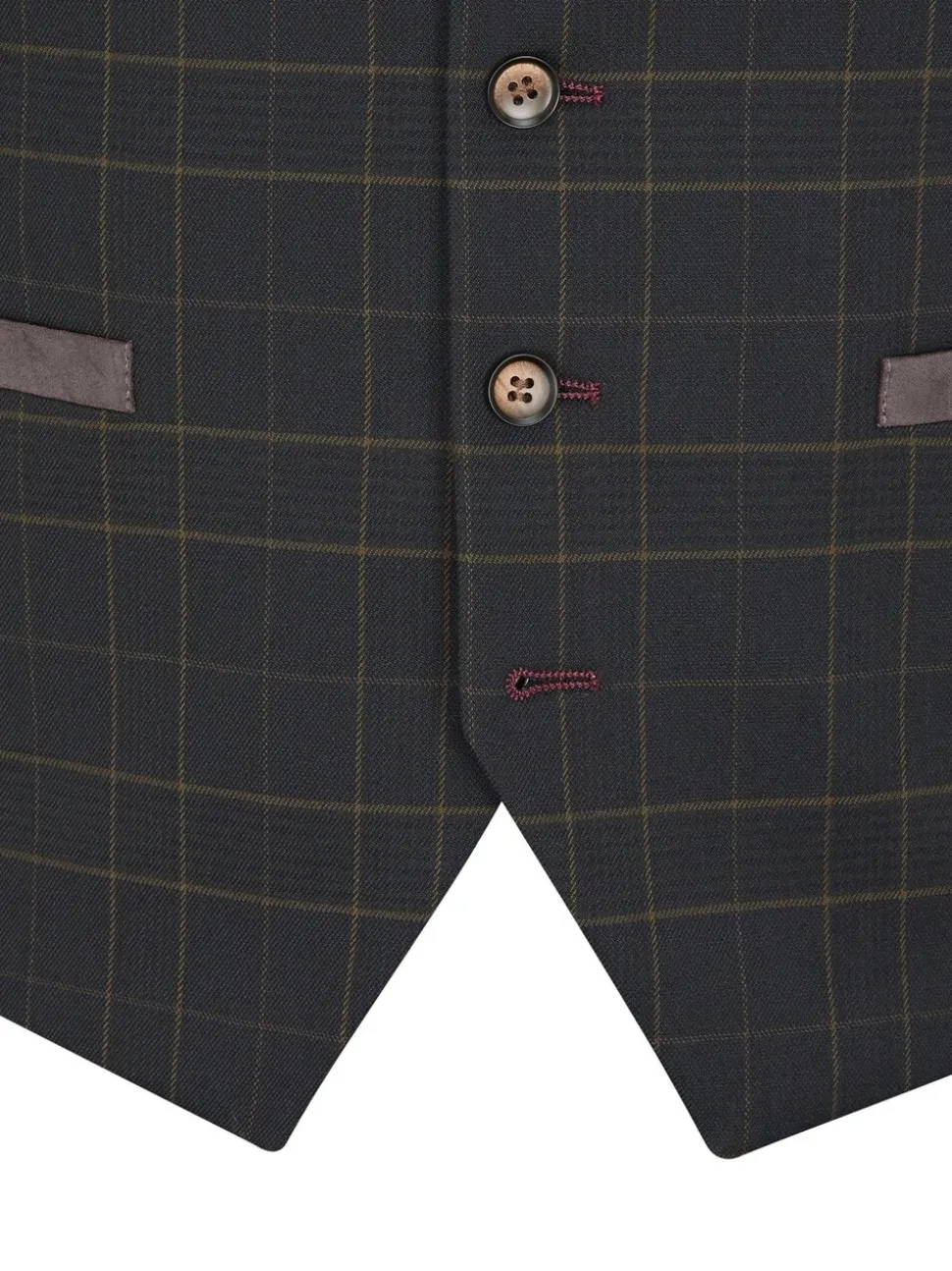 Skopes Green Casey Suit Waistcoat Windowpane Check
