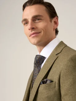Skopes Green Fox Tailored Fit Textured Suit Jacket
