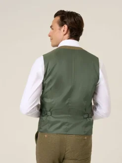 Skopes Green Fox Textured Suit Waistcoat