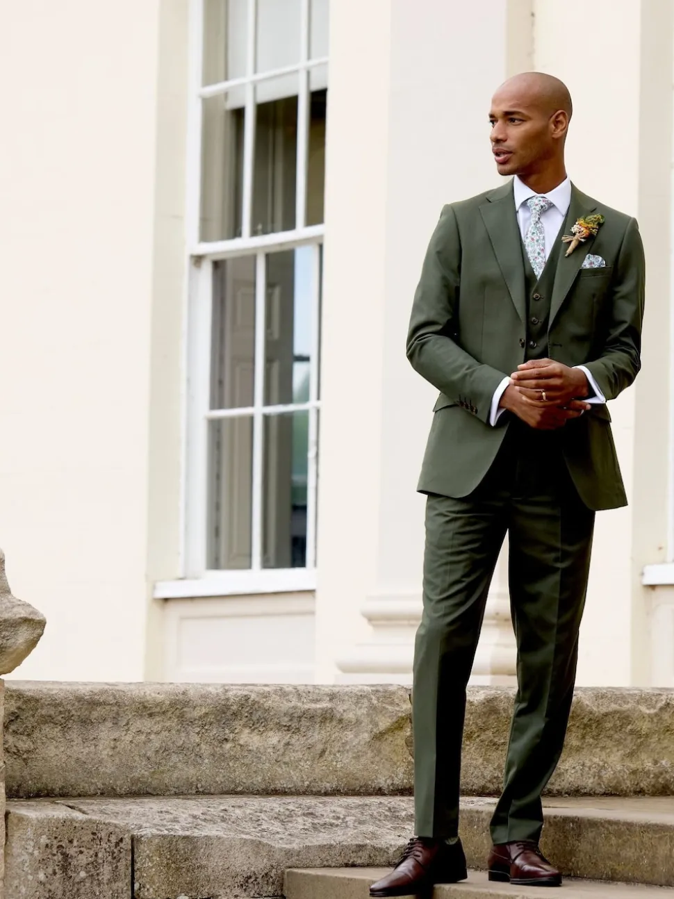 Skopes Green Harvey Single Breasted Tailored Fit Suit Waistcoat