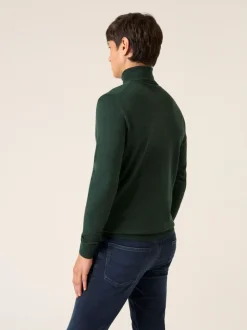 Skopes Green Russ Merino Blend Roll Neck Sweater